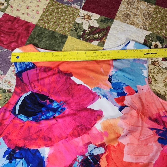 Trina Turk Felana Floral Watercolor Sleeveless Lined Jersey Dress - Picture 7 of 8